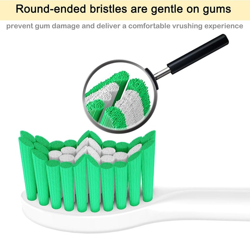 Aoremon Replacement Toothbrush Heads for Philips Sonicare E-Series Essence HX7022/66 and other Screw-on Electric Toothbrush Model, 6 Pack - Image 3